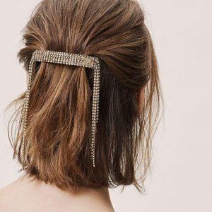 handmade crystal tassels haripin